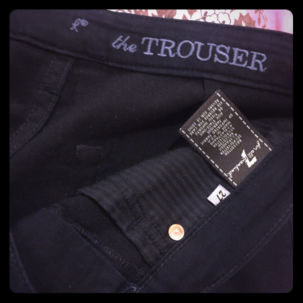 7 Black “Trouser” Brand New Wide Leg Black Jeans